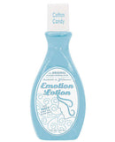 Emotion Lotion Cotton Candy 100ML bottle, edible warming massage lotion with sweet flavor for intimate moments.