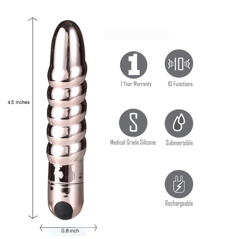 Maia Toys Lola Rose Gold Super Charged Twisty Bullet Vibrator at $19.99