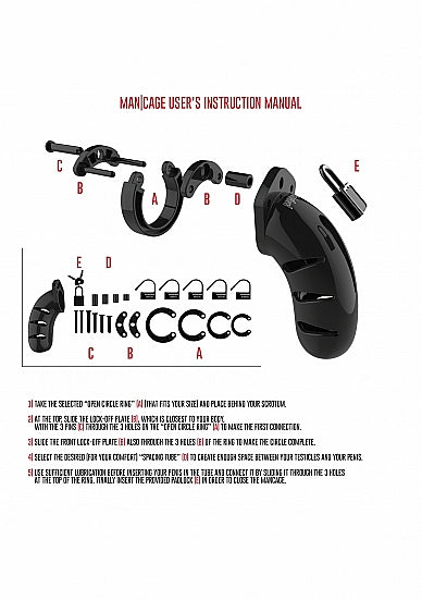 SHOTS AMERICA Mancage Chastity 3.5 inches Model 01 Cock Cage Black at $44.99