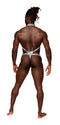 S'NAKED CRISS CROSS THONG SILVER/BLACK S/M-1