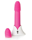 Ultimate Super Bullet NU Sensuelle Point Plus 20 in pink with textured tips and charging base