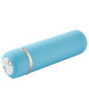 Sensuelle Joie Blue Bullet Vibrator, petite powerhouse with 15 functions for discreet pleasure and intense sensations. Blue compact design.