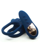 NU Sensuelle Silicone Ring with Remote Control XLR8 in blue showcasing its sleek design and smooth silicone texture.
