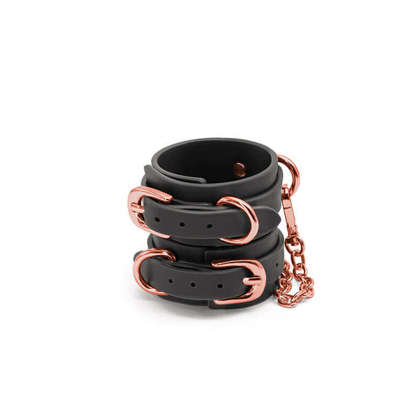 NS Novelties Bondage Couture Wrist Cuffs Black at $19.99
