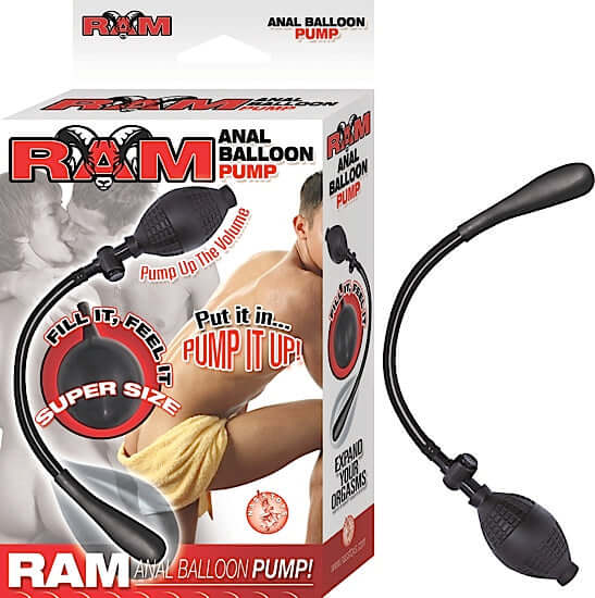 teen masturbiert mit dildo Double Rolling Ball Inflatable Anal Plug main image 1