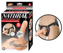 Natural Realskin Squirting Penis with Adjustable Harness 6 inches Beige by Nasstoys product packaging and harness illustration