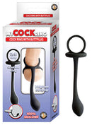 My Cockring Cock Ring with Butt Plug Black in packaging showcasing its dual stimulation features.