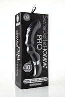 Sensuelle Homme Prostate Massager in packaging with 3 speeds and 10 functions for intense stimulation, rechargeable.