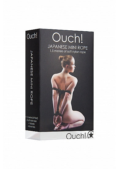 SHOTS AMERICA Ouch Japanese Mini Rope 1.5 meter Black at $4.99