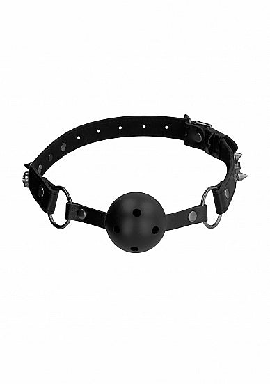 SHOTS AMERICA Ouch! Skulls and Bones Breathable Ball Gag Black at $14.99