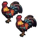 Colorful rooster pasties featuring vibrant plumage designed by Pastease, showcasing playful charm and prideful strut.