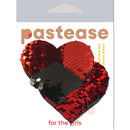 PASTEASE SWEETY RED & BLACK COLOR CHANGING SEQUIN HEART-1