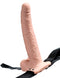 Pipedream Products Fetish Fantasy 9 inches Hollow Rechargeable Strap On with Balls Flesh Beige at $69.99