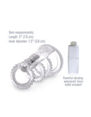 Pipedream Products Fantasy X-tensions Vibrating Cock Cage Clear at $29.99