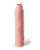 Fantasy X-Tensions Elite Uncut 7-Inch Extension Sleeve in Beige Light Skin Tone - Enhance Performance and Confidence