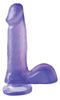 BASIX RUBBER WORKS 6IN DONG W/SUCTION CUP PURPLE-0