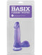 BASIX RUBBER WORKS 6IN DONG W/SUCTION CUP PURPLE-1