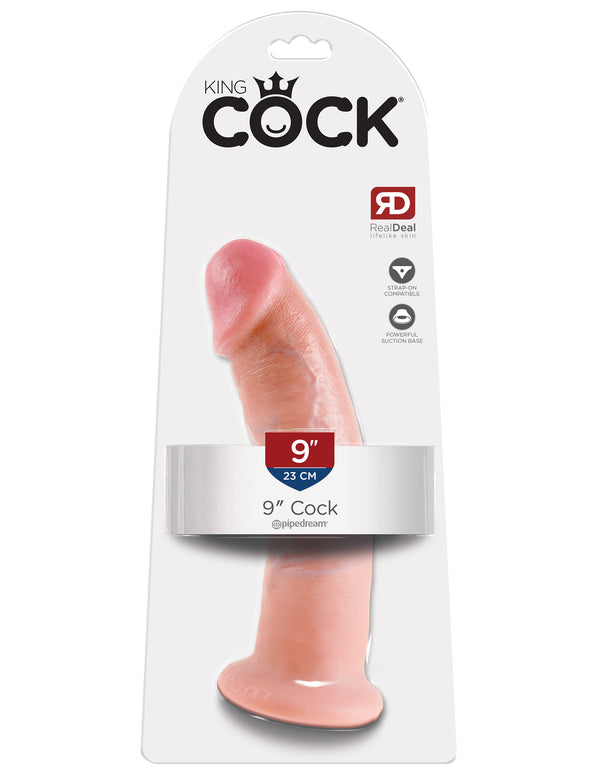Pipedream Products King Cock 9 inches Cock Flesh Beige Dildo Real Deal RD at $34.99