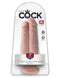 Pipedream Products King Cock 7 inches Two Cocks One Hole Double Dildo Beige Real Deal RD at $34.99