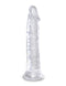 King Cock Clear 8-Inch Realistic Dildo - Transparent, Suction Cup Base, Harness Compatible