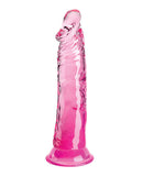King Cock Clear Dildo 8 Inches Pink with Translucent Design and Realistic Details from Pipedream Products