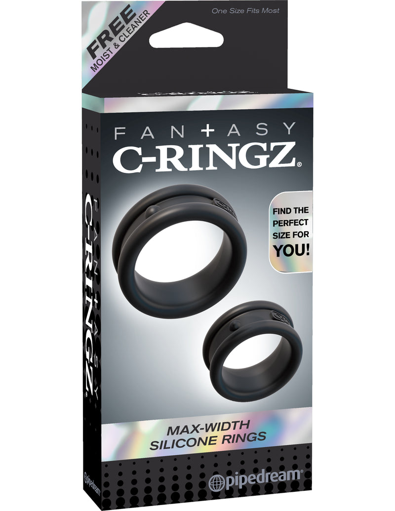 Pipedream Products Fantasy C-Ringz Max Width Silicone Rings Black at $14.99