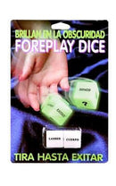 Dados brillan en la oscuridad, juego erótico en español "Foreplay Dice", aviva la pasión con instrucciones sensuales, tira hasta excitar.