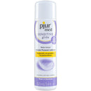 Pjur Med Sensitive Glide 3.4 oz water-based lubricant bottle for sensitive skin and mucous membranes, no glycerin, parabens, or preservatives.