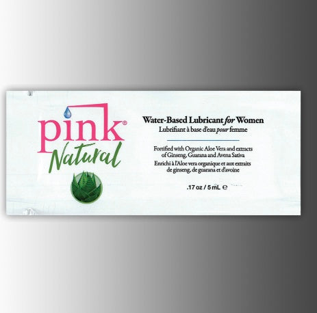 Pink Natural Water Based Personal Lubricant 0.17 Oz