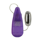 Purple power supply case with a slim teardrop bullet vibrator for intimate pleasure.