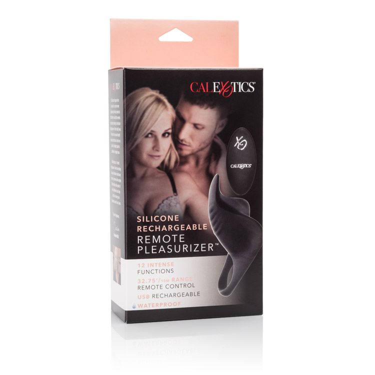 California Exotic Novelties Silicone Rechargeable Remote Pleasurizer Ring Black at $44.99