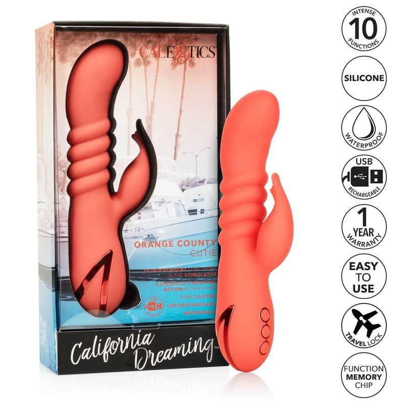 California Exotic Novelties California Dreaming Orange County Cutie Rabbit Vibrator at $75.99