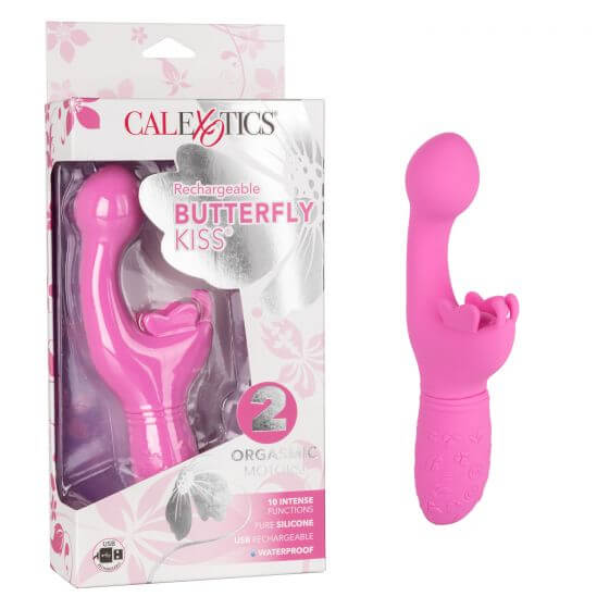 California Exotic Novelties Rechargeable Butterfly Kiss Pink Vibrator at $37.99