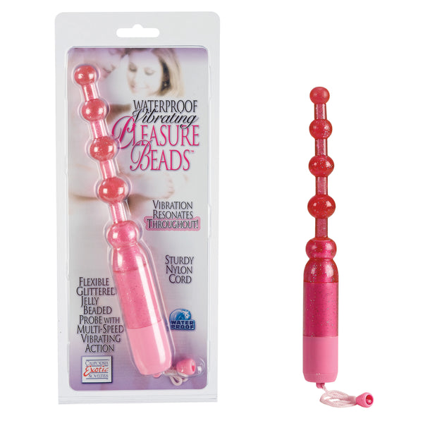 California Exotic Novelties Waterproof Vibrating Pleasure Beads Pink at $12.99