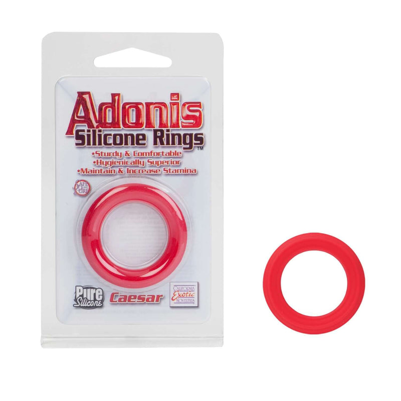 California Exotic Novelties Adonis Silicone Ring Caesar Red at $4.99
