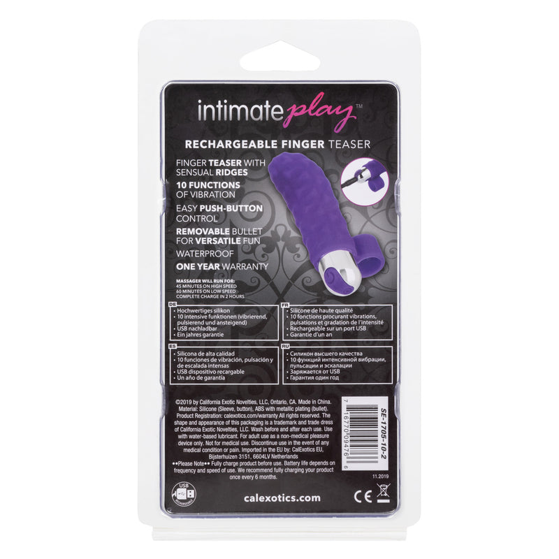 INTIMATE PLAY RECHARGEABLE FINGER TEASER-4