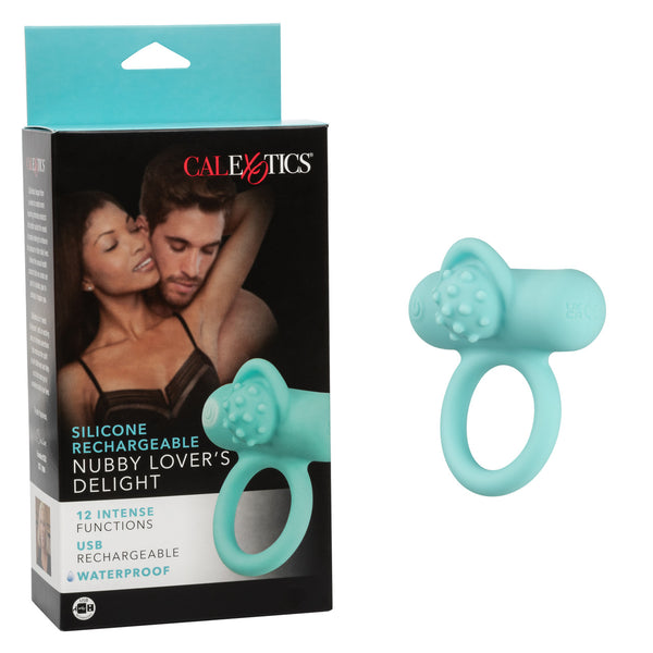 Silicone Recharegable Nubby Lover's Delight Couple's Enhancer Ring