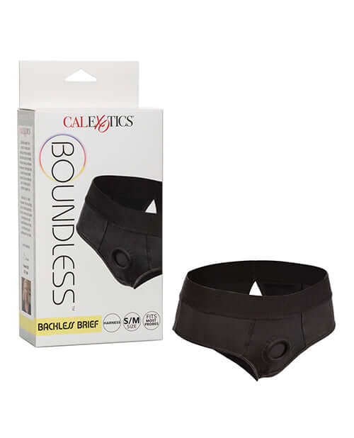 California Exotic Novelties Boundless Backless Brief S/M Harness Black at $33.99