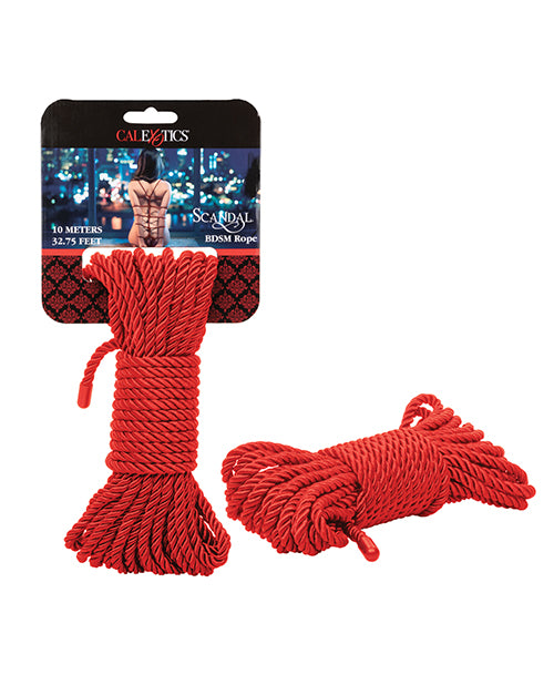 California Exotic Novelties Scandal BDSM Rope 10M Red at $11.99