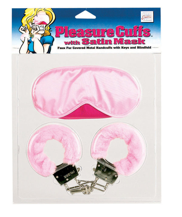 California Exotic Novelties Pleasure Cuffs with Satin Mask at $17.99