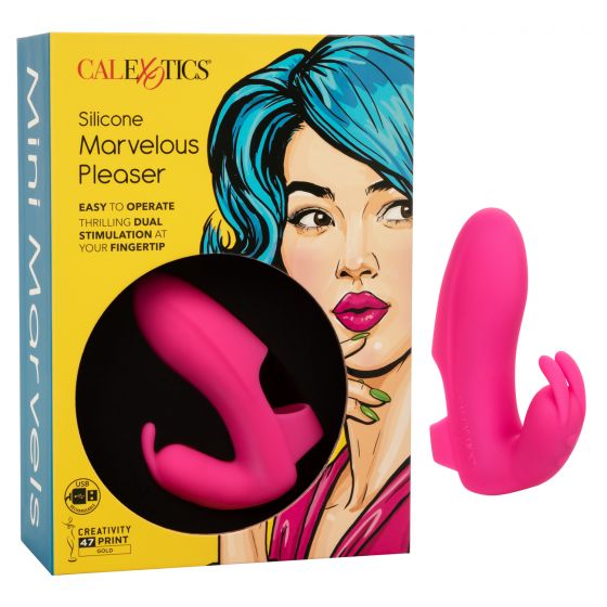 California Exotic Novelties Mini Marvels Marvelous Pleaser Pink Finger Vibrator at $49.99