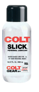 COLT Slick Personal Lubricant 16.57 Oz Bottle - Premium Water-Based Lube for Latex Condom Compatibility and Enhanced Intimacy
