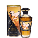 Shunga Erotic Art Aphrodisiac Warming Massage Oil Caramel Kisses 3.5 oz bottle and packaging