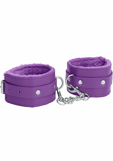 Ouch! Plush Leather Handcuffs: Embrace Comfortable Bondage Play
