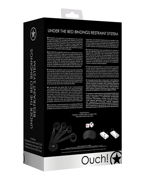 SHOTS AMERICA Ouch! Under Bed Bindings Restraint Kit Black at $29.99
