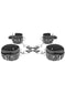 SHOTS AMERICA Black and White Hogtie with Hand and Ankle Cuffs Bonded Leather at $29.99
