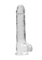 SHOTS AMERICA Realrock Crystal Clear Dildo with Balls 9 inches at $28.99