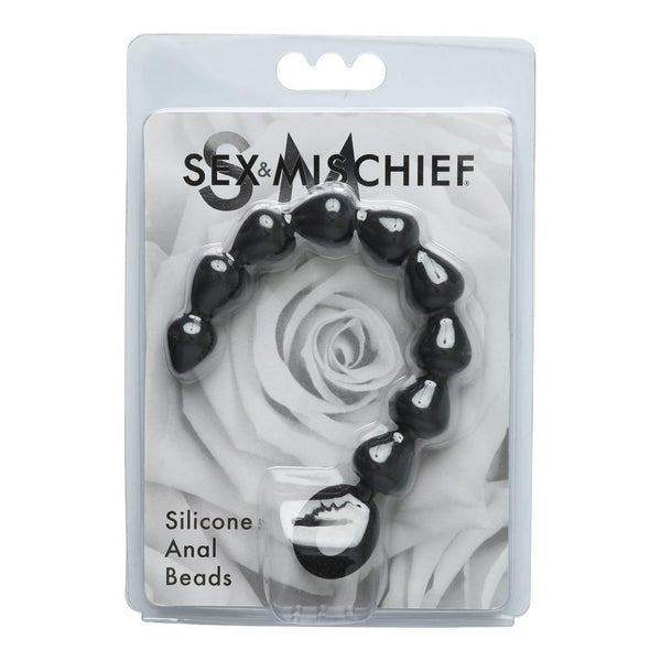 Sport Sheets Sex and Mischief Collection Silicone Anal Beads Black at $15.99