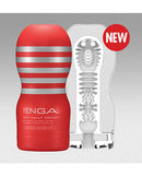 Tenga Original Vacuum Cup Masturbation Sleeve showcasing its innovative design and vacuum technology for pleasure.