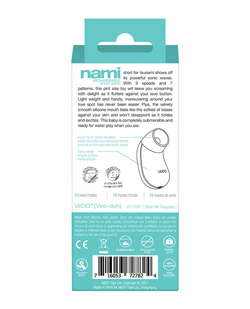 Vedo Vedo Nami Sonic Vibe Turquoise Rechargeable at $34.99